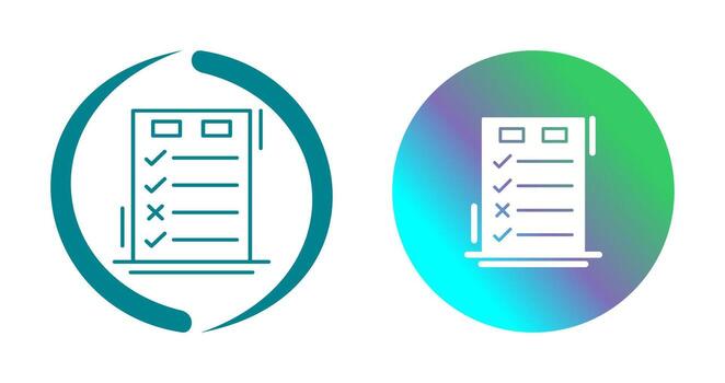 Today to Done CheckList Vector Icon