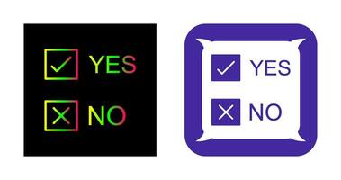 Yes No Option Vector Icon