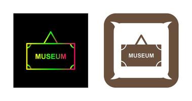 icono de vector de etiqueta de museo