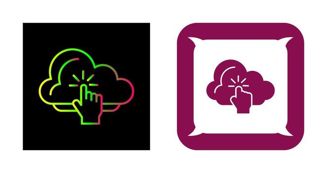 icono de vector de computación en la nube