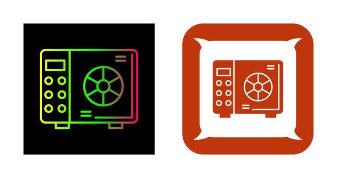 icono de vector de caja fuerte