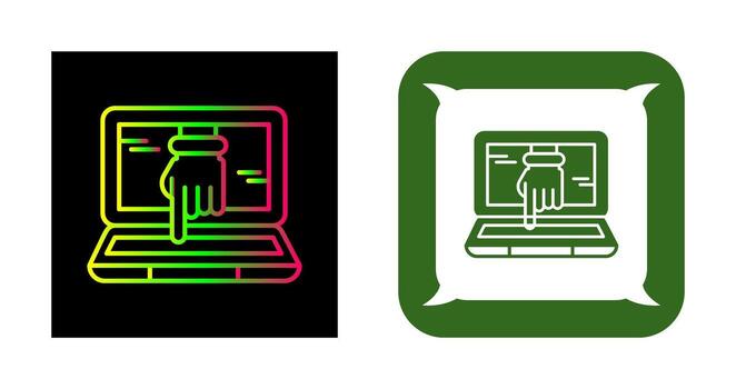 Computer Hacking Vector Icon