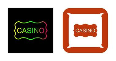 icono de vector de signo de casino