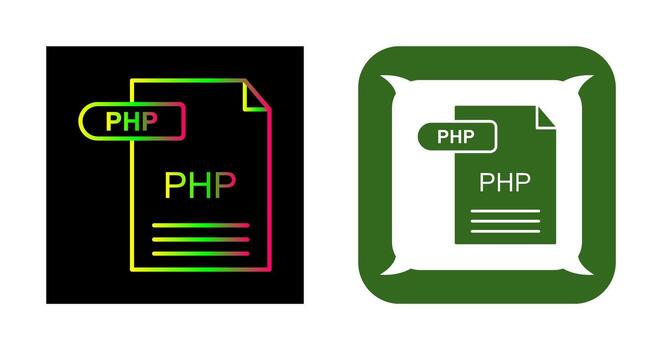 icono de vector de php