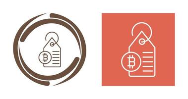 Bitcoin Label Tag Vector Icon