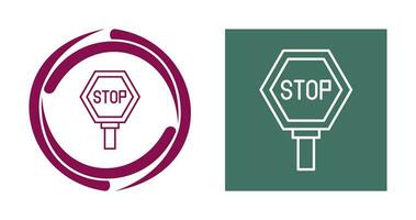 icono de vector de señal de stop