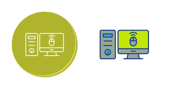 Desktop Computer Vector Icon