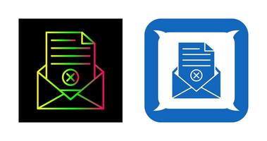 Rejection Of A Letter Vector Icon