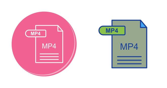 icono de vector de mp4