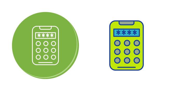 icono de vector de código pin