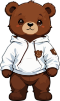 Teddy Bear Cartoon Illustration AI Generative png