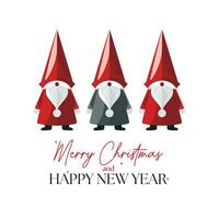 Wishing you a Merry Christmas and a modern Happy New Year vector