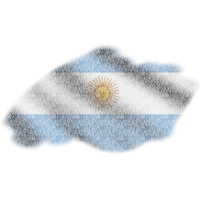 Argentinien winken Flagge Bürste png