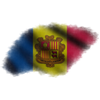Andorra golvend vlag borstel png