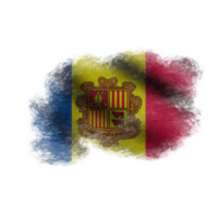 Andorra winken Flagge Bürste png