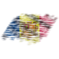 Andorra winken Flagge Bürste png