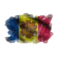 Andorra winken Flagge Bürste png