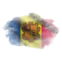 Andorra winken Flagge Bürste png