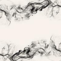 Abstract Smoke Frame On Black Background photo