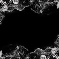 Abstract Smoke Frame On Black Background photo