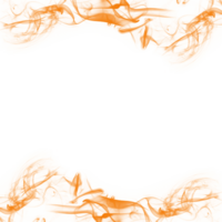 Abstract Orange Smoke Frame png