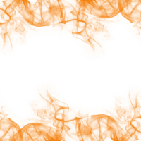 Abstract Orange Smoke Frame png