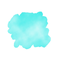 Cyan Watercolor Splatter Shape png