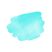 cyan aquarelle éclabousser forme png