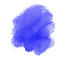 blauwe aquarel penseelstreek png