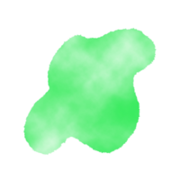 Green Watercolor Splatter Shape png