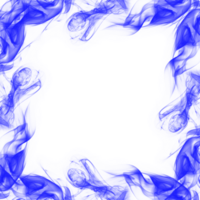 abstrato azul fumaça quadro, Armação png