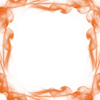 abstrakt orange rök ram png