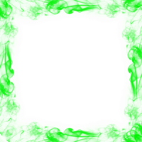 abstrakt grön rök ram png