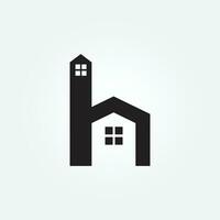 house logo letter h icon design vector illustration template