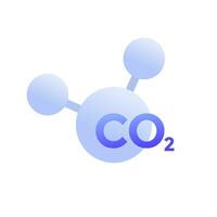 co2 molecule icon on white, vector