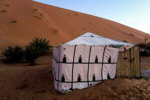 Tent in the desert photo