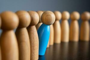 Look out of line. Career advancement and social lift. Hiring by competition. Get a raise Stand out from the crowd, look for new opportunities for yourself. Job search and hiring. Unique and special photo
