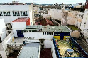 View of the rooftops in Morocco photo