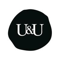 UU Initial logo letter brush monogram comapany vector