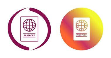 icono de vector de pasaporte