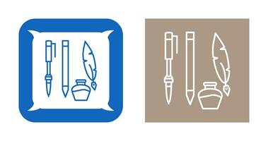 Unique Writing Equipment Vector Icon