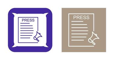 Unique Press Releases Vector Icon