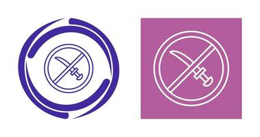 No Weapons Vector Icon