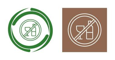 No Drinking Vector Icon