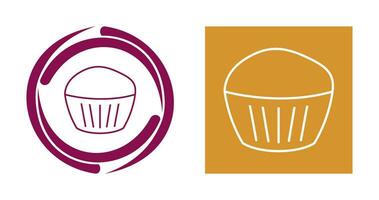 icono de vector de muffin de chocolate