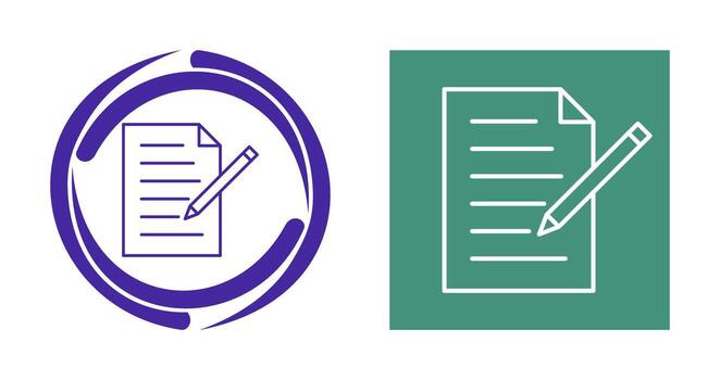 icono de vector de documento de edición único