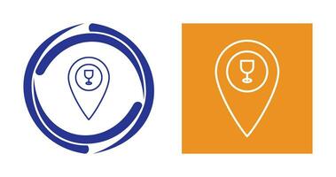 Unique Bar Location Vector Icon