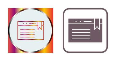 Unique Bookmarking Services Vector Icon