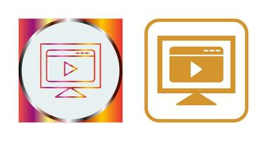 icono de vector de transmisión de video