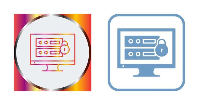 icono de vector de seguridad de datos único